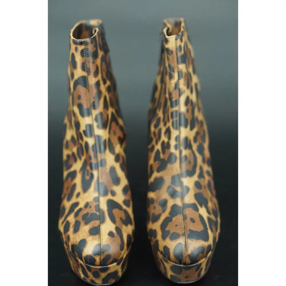 Christian Louboutin Bianca Bootie Size 39 NIB $1295 Leopard 120MM Platform
